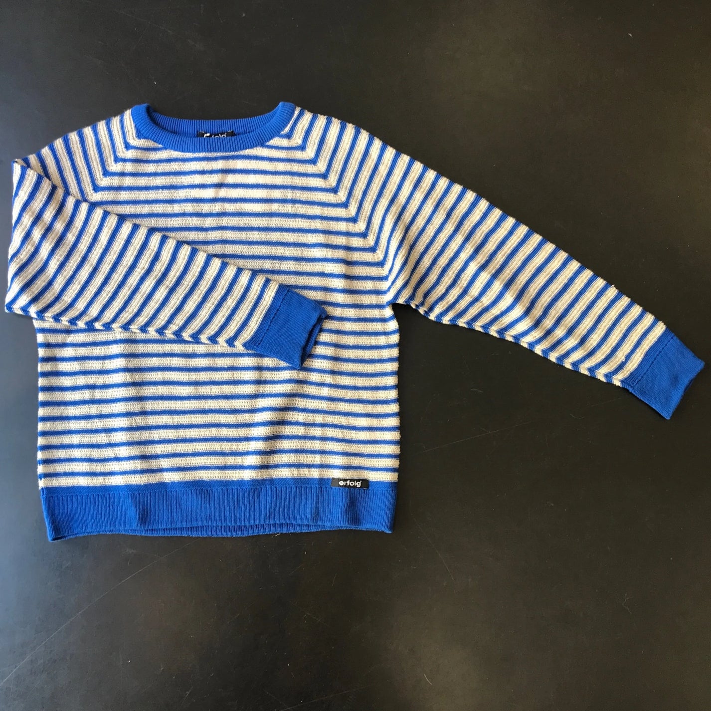 ERFOLG F / Pull Halb & Halb - noir ou bleu ligné