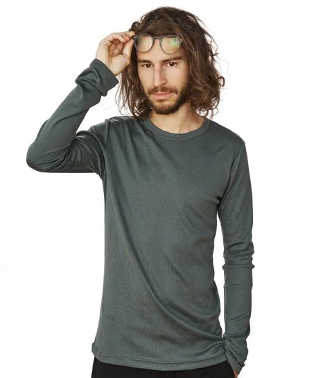 ERFOLG H / T-shirt col rond longues manches noir