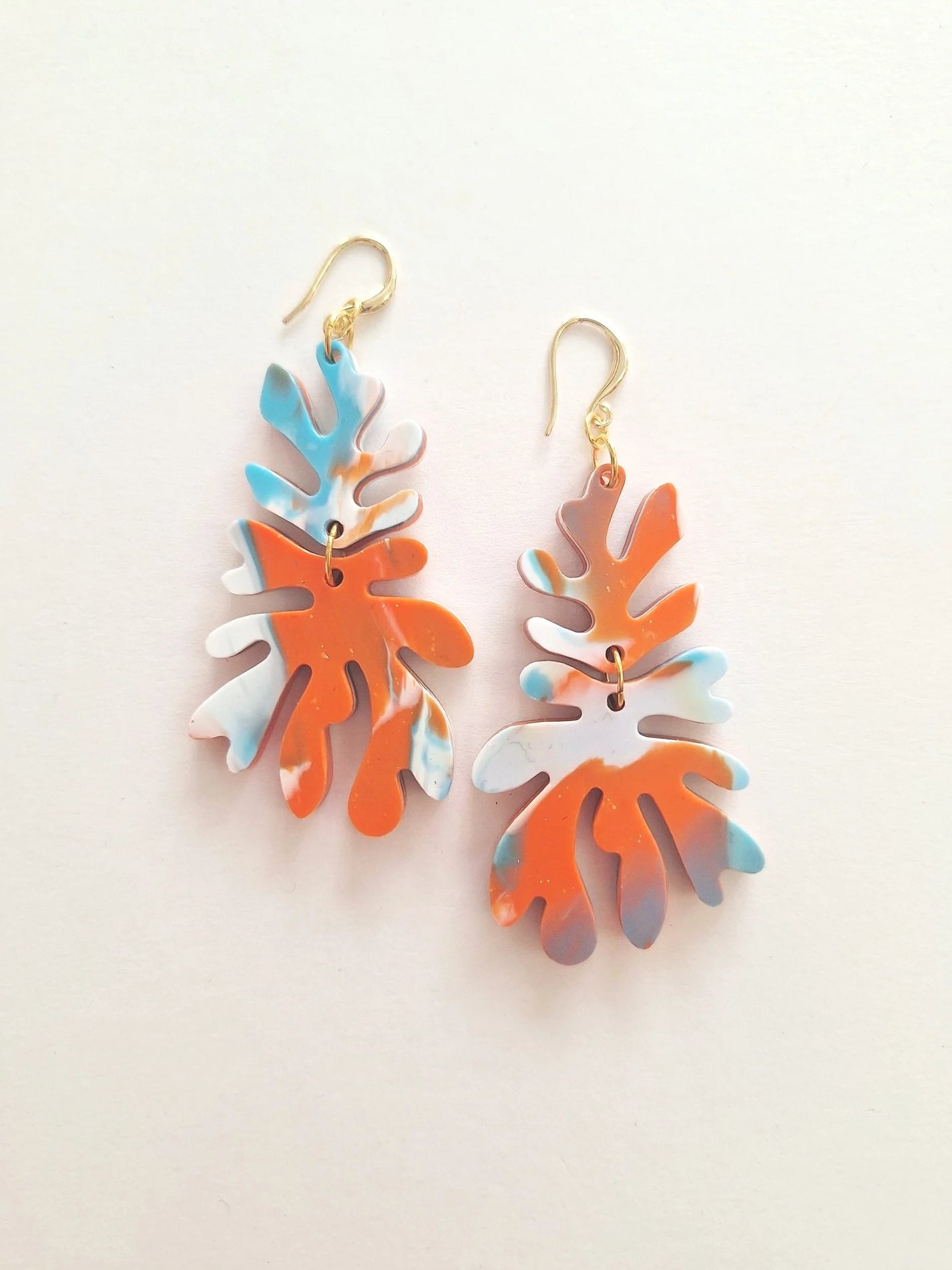 CURA Jewellery / Lichen earrings - Poolside Spritz