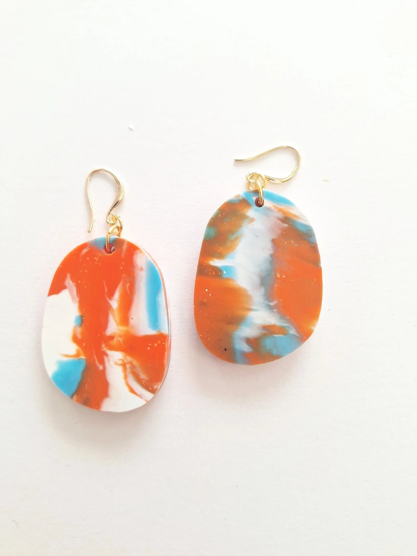 CURA Jewellery / Large Pebble earrings - Poolside Spritz