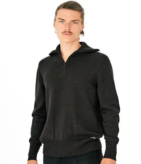 ERFOLG H / Pull Men's Troyer - café noir