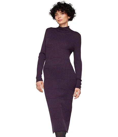 ERFOLG F / Robe Slim line - Olive foncé / prune