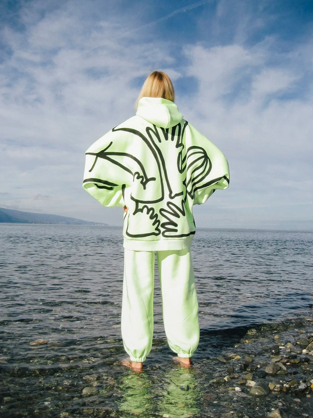 OL' x WOW ! / Ensemble sweat - jaune pastel