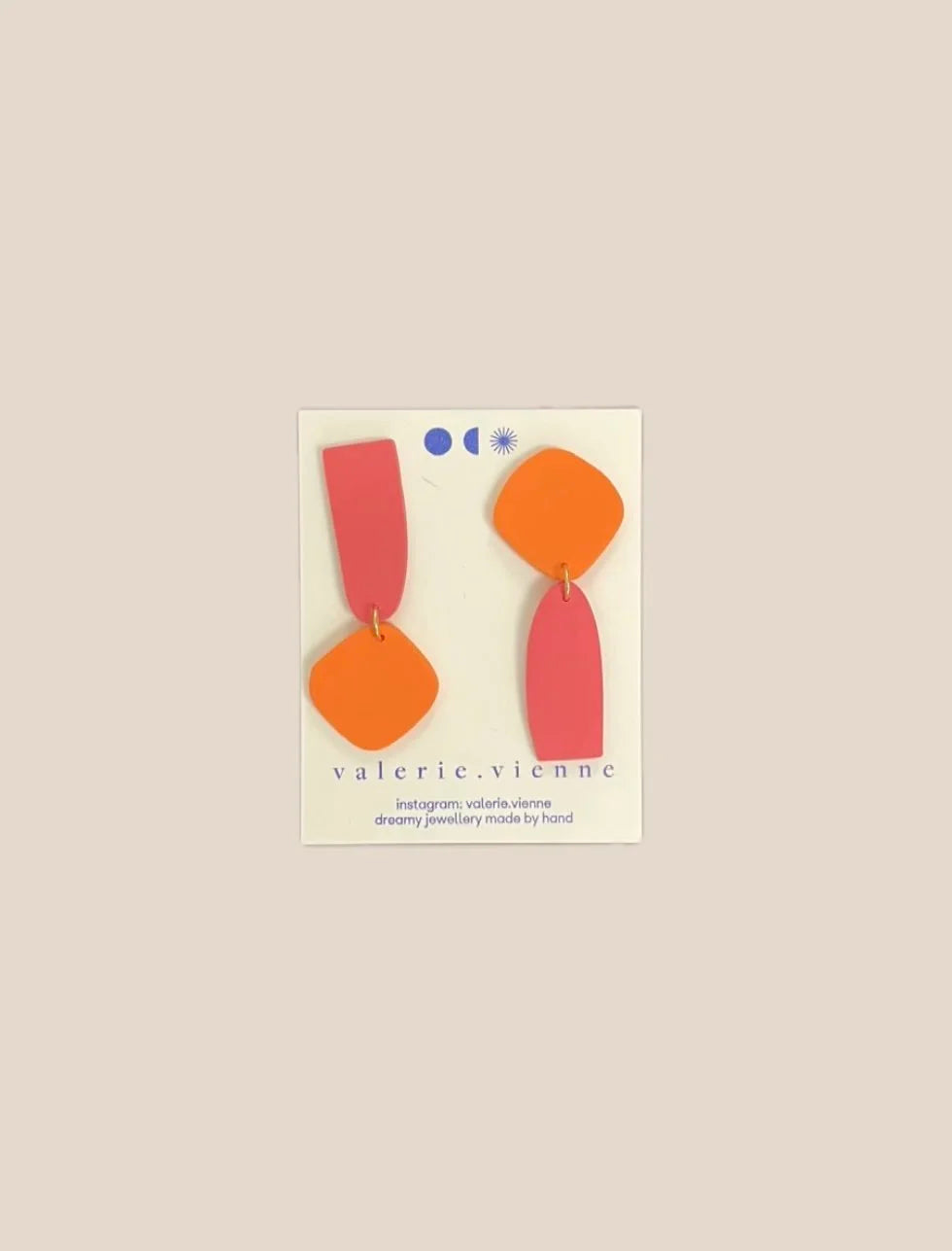 valerie vienne / Yari asymétrique - Rouge et orange