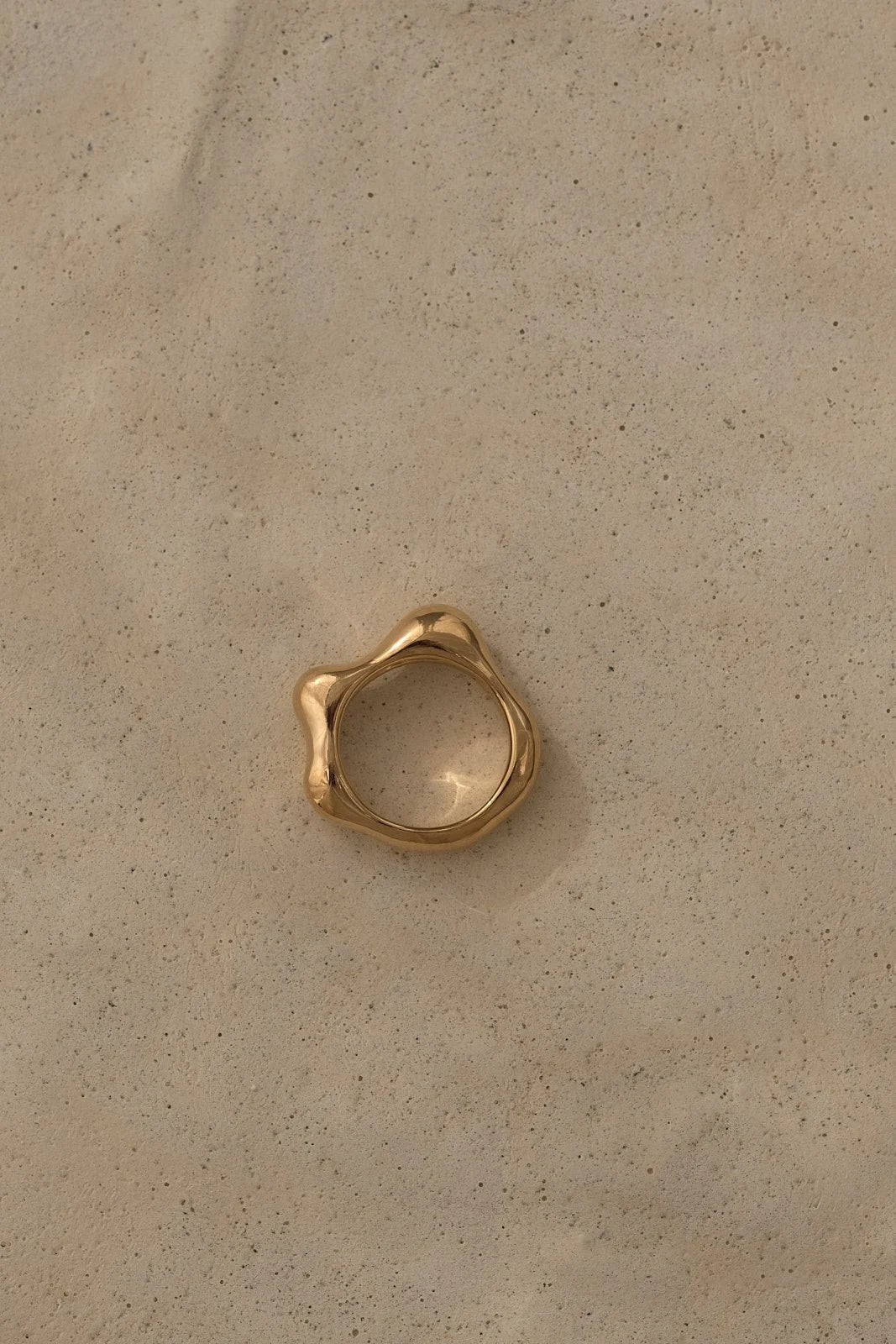 Baiushki / bague FLUID, argent plaqué or