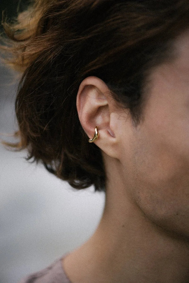 Baiushki / Earcuff Mismo, argent plaqué or