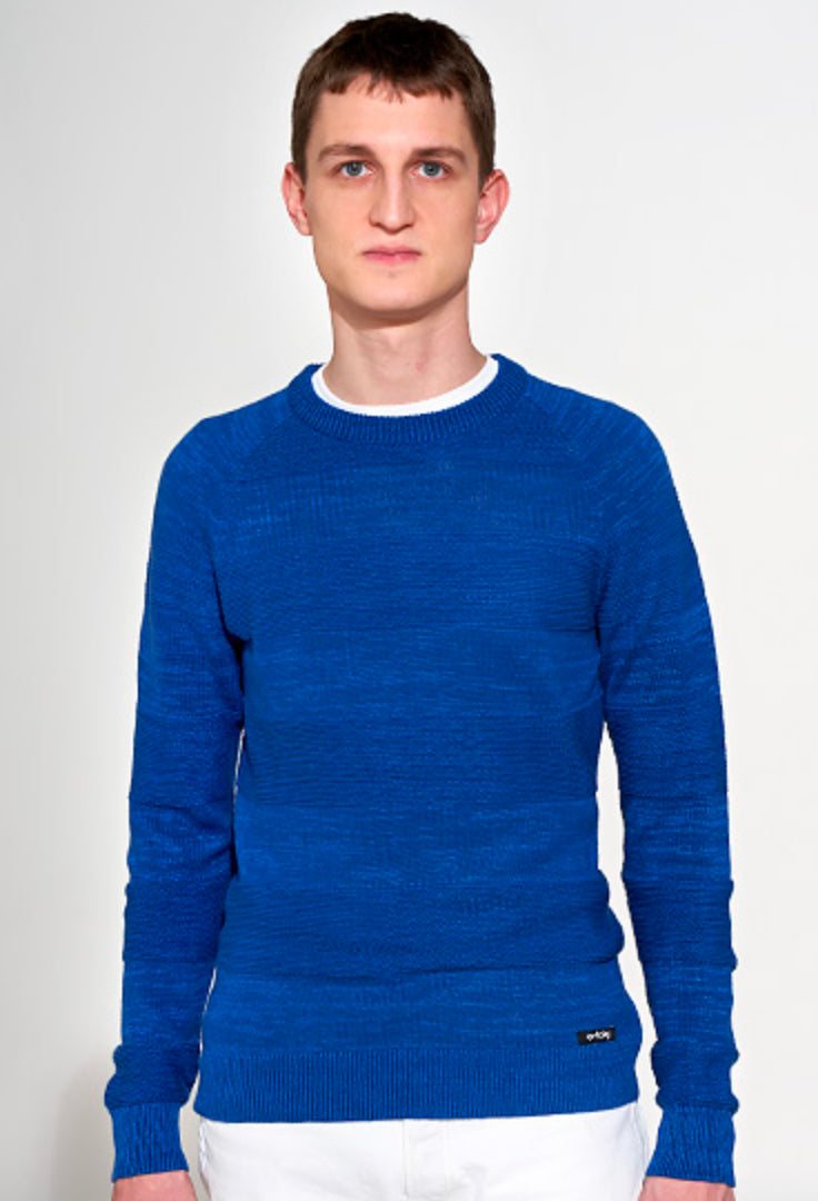 ERFOLG homme / Pull SPF 15 - bleu limoge