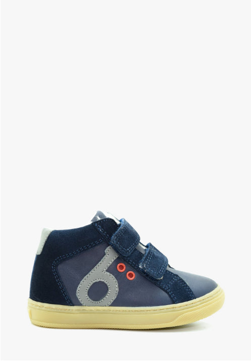 BENJIE / "ORELLO LOGO FOURRÉE" - BLEU MARINE GRIS