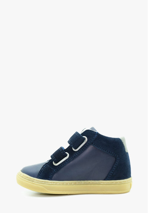 BENJIE / "ORELLO LOGO FOURRÉE" - BLEU MARINE GRIS