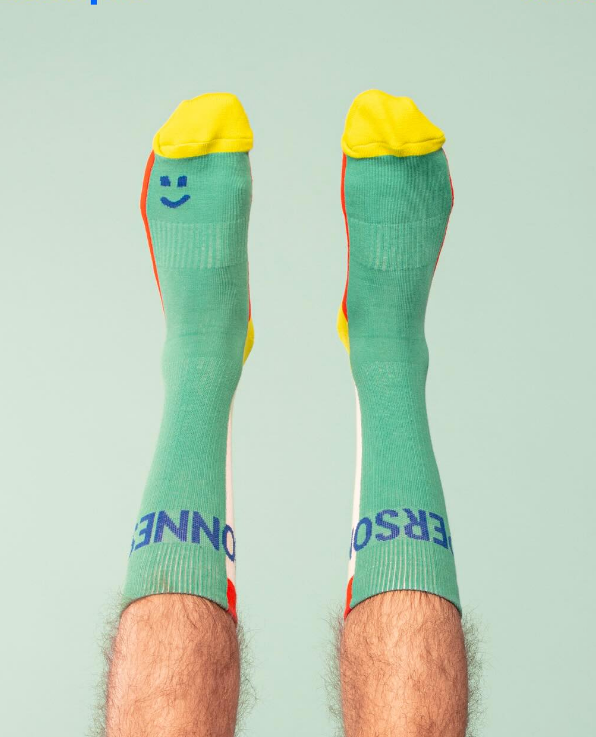 XPersonnes / Chaussettes Vert -Orange