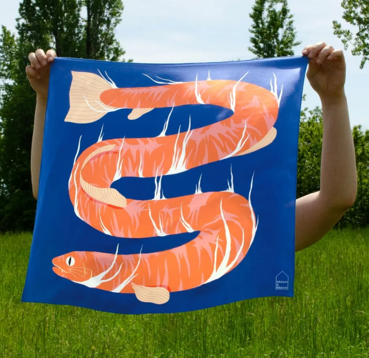 Maison & Maison / Carré de soie - Poisson rouge