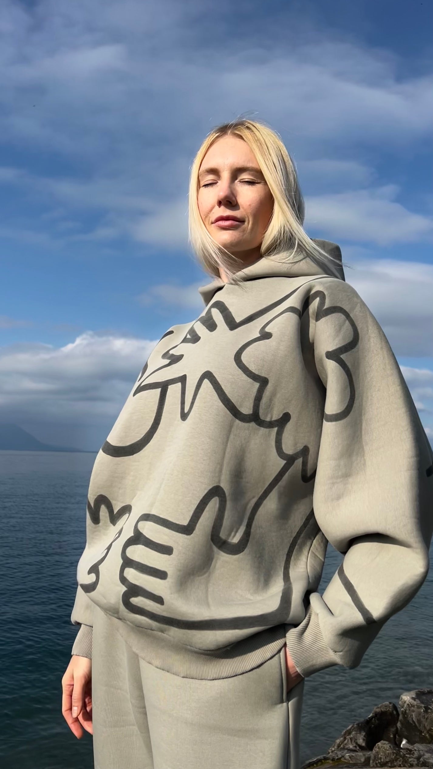 OL' x WOW ! / Ensemble sweat - gris