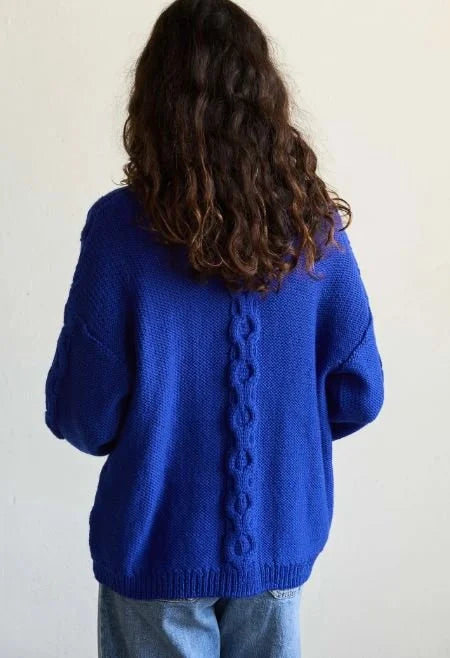 Jungle Folk / cardigan ROCCO - bleu électrique