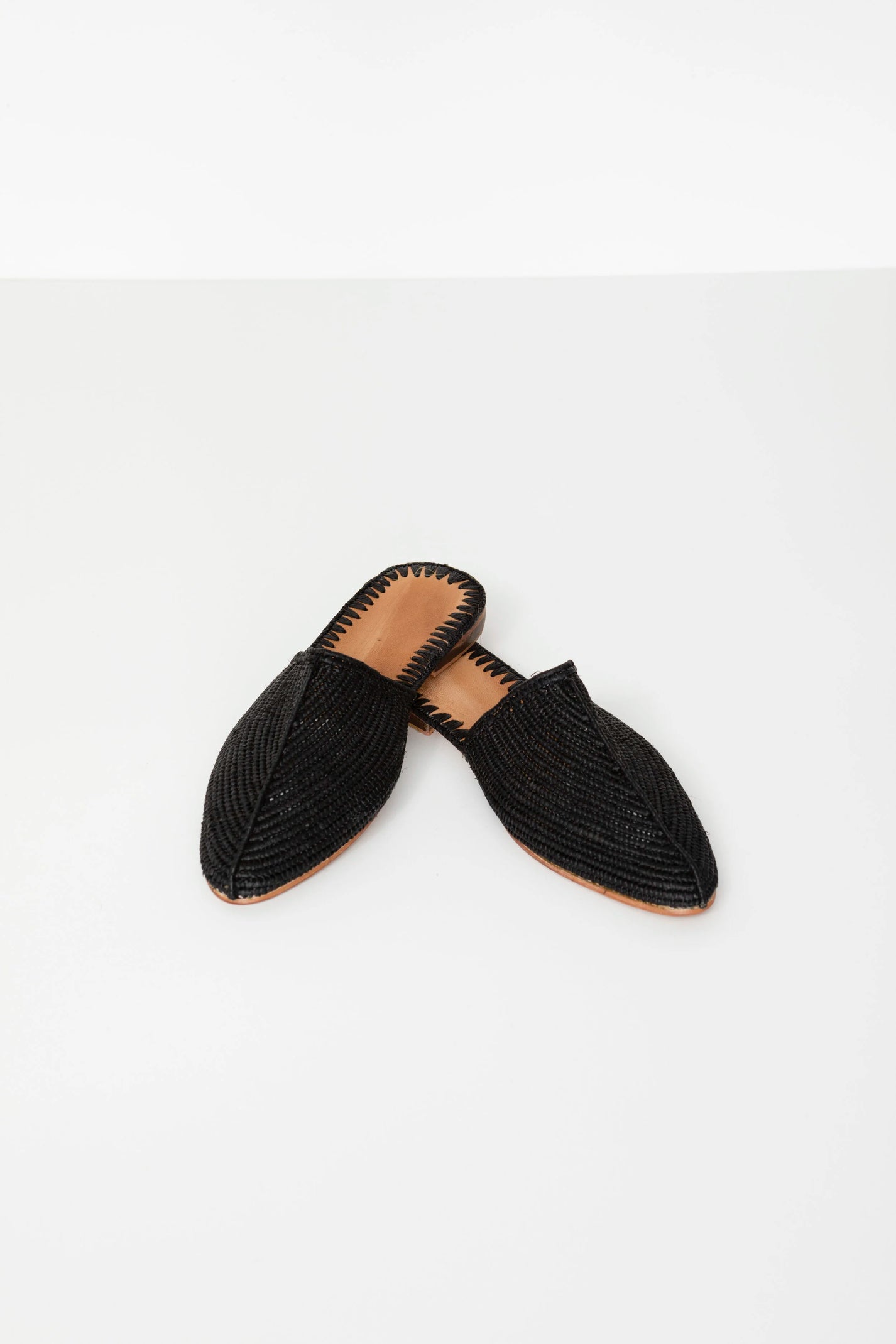 Jungle Folk / Mocassins en paille - Noir