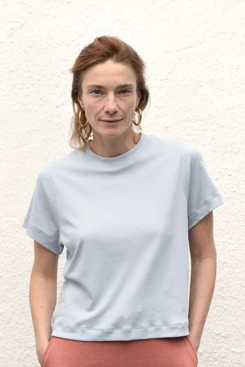 Jungle Folk / top Ela Crop - Ice Blue