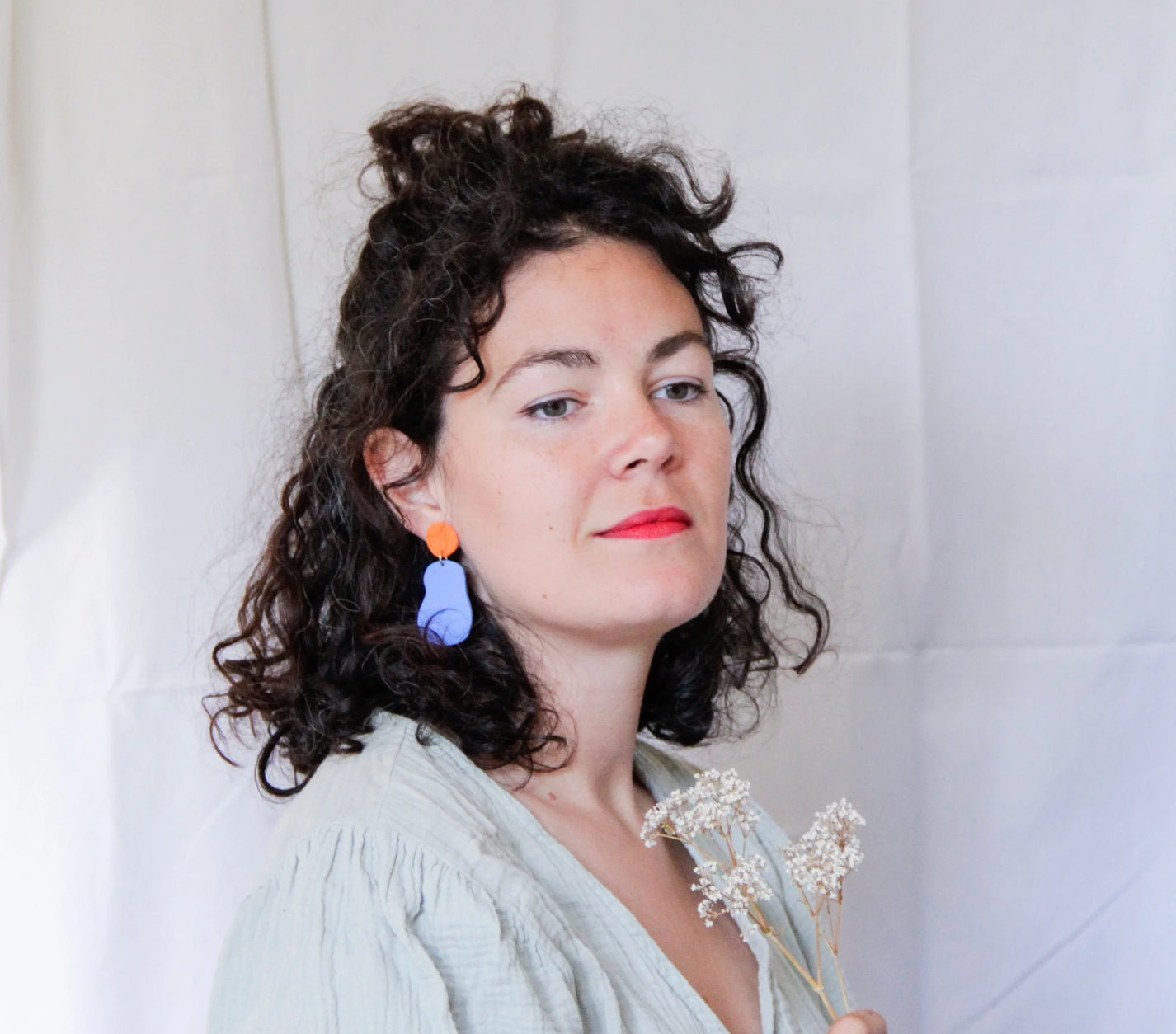 valerie vienne / Yari - Orange et bleu ciel