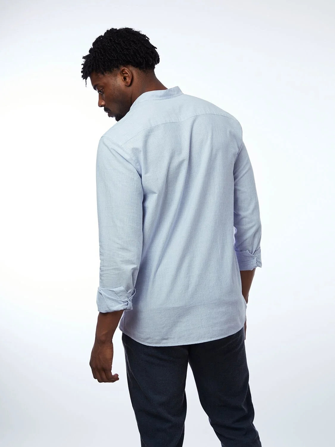CARPASUS / Chemise Marzili, bleu ligné fin