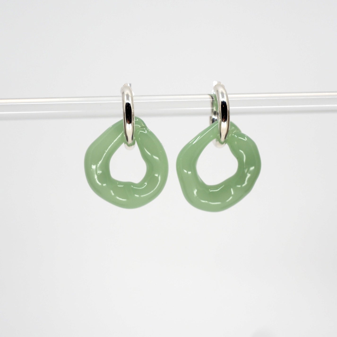 NEUS / BO verre chunky, vert jade opaque