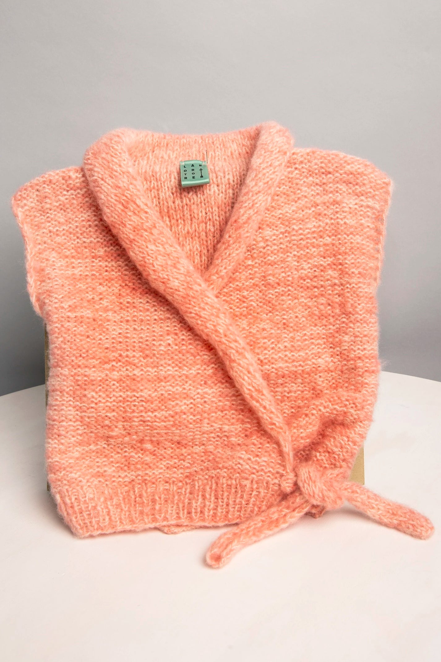 Tricot de Jacqueline, cache-coeur rose