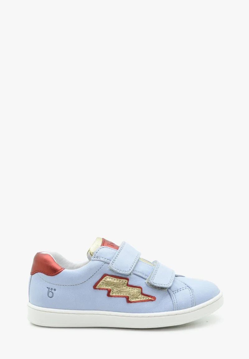 BENJIE / "BLUCHE FLASH" VELCRO LUDIVINE BLEU CIEL