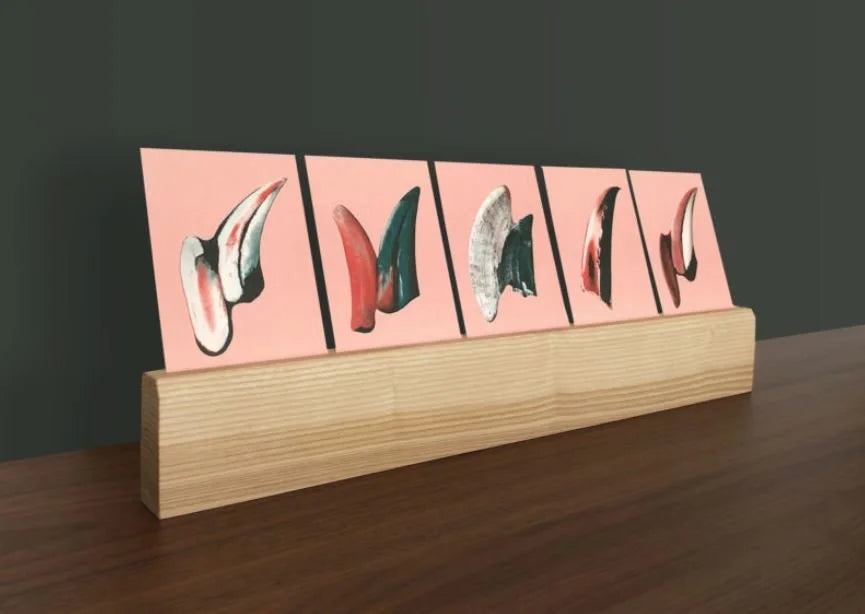 Bienvenue Studios / Porte-cartes en bois, long, L