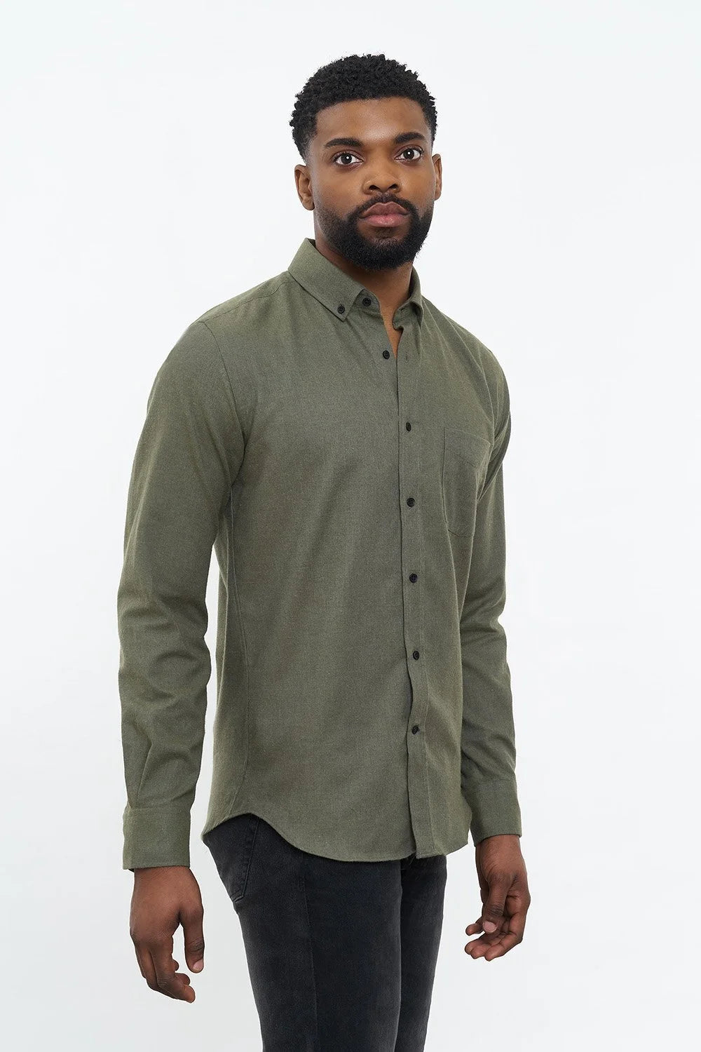 CARPASUS / Chemise flanelle "Populus" - olive