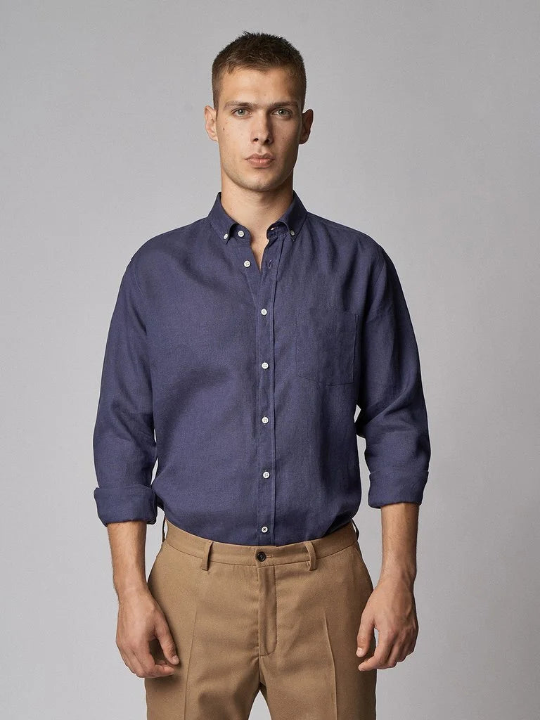 CARPASUS / Chemise Tamina en lin, marine