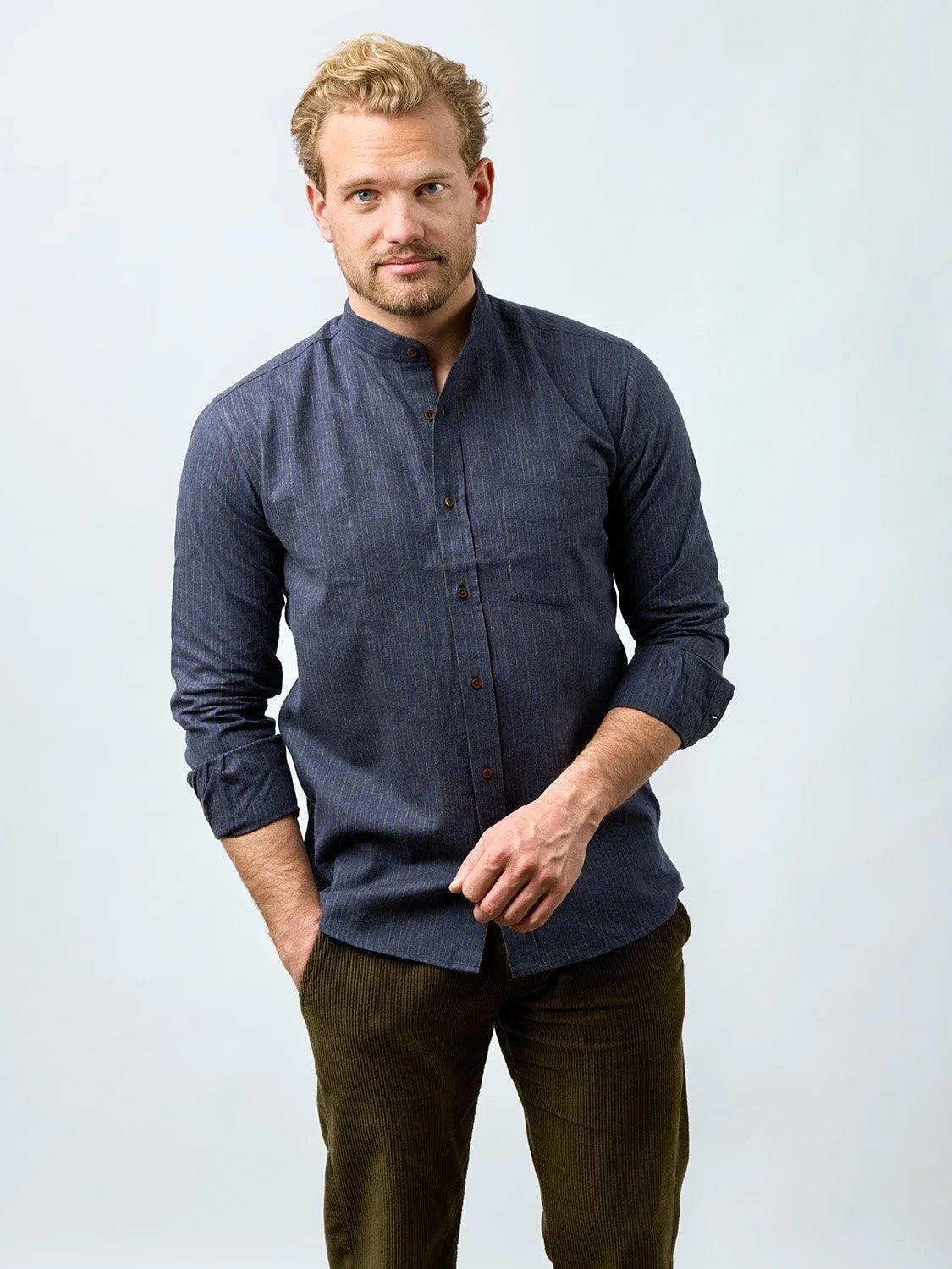 CARPASUS / Chemise flanelle scurido marine/ochre