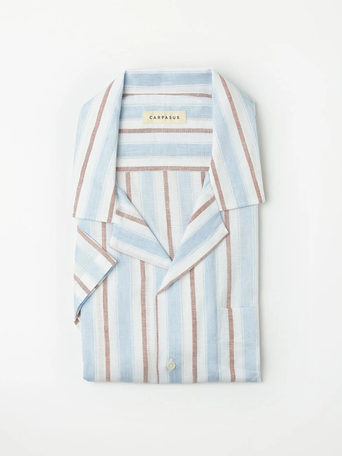 CARPASUS / Chemise Orto manches courtes, Tricolore bleue
