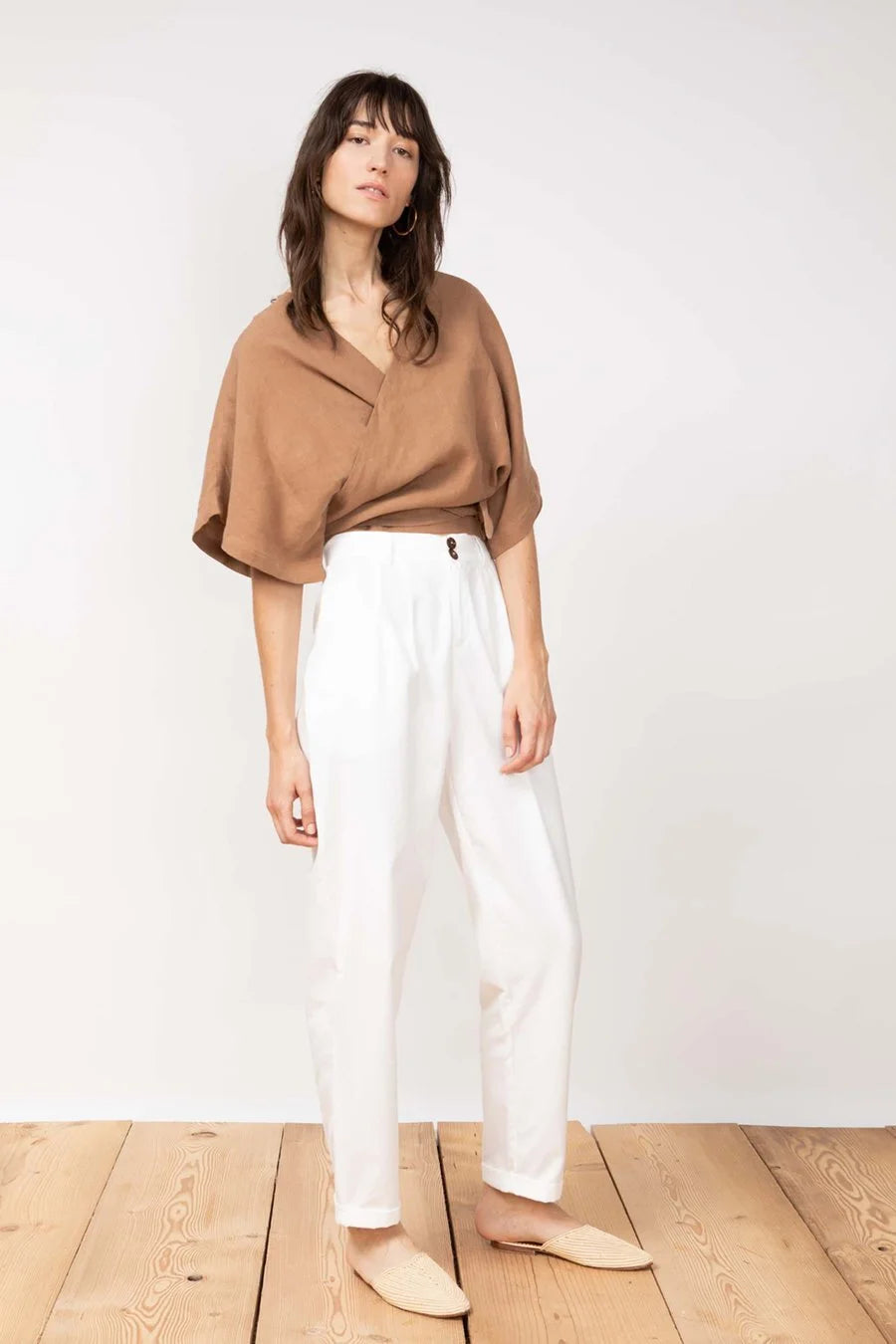 Jungle Folk / Pantalons Duoro - blanc