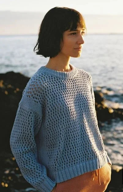 Jungle Folk / pull en maille Elora - Swedish Sky