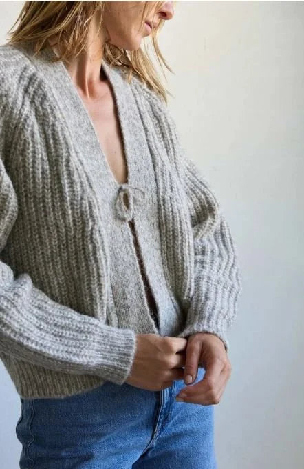 Jungle Folk / cardigan VINCENT - gris clair