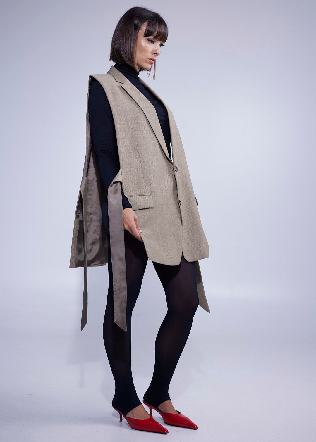 RE/Papa's Blazer à noeuds - n°54 beige