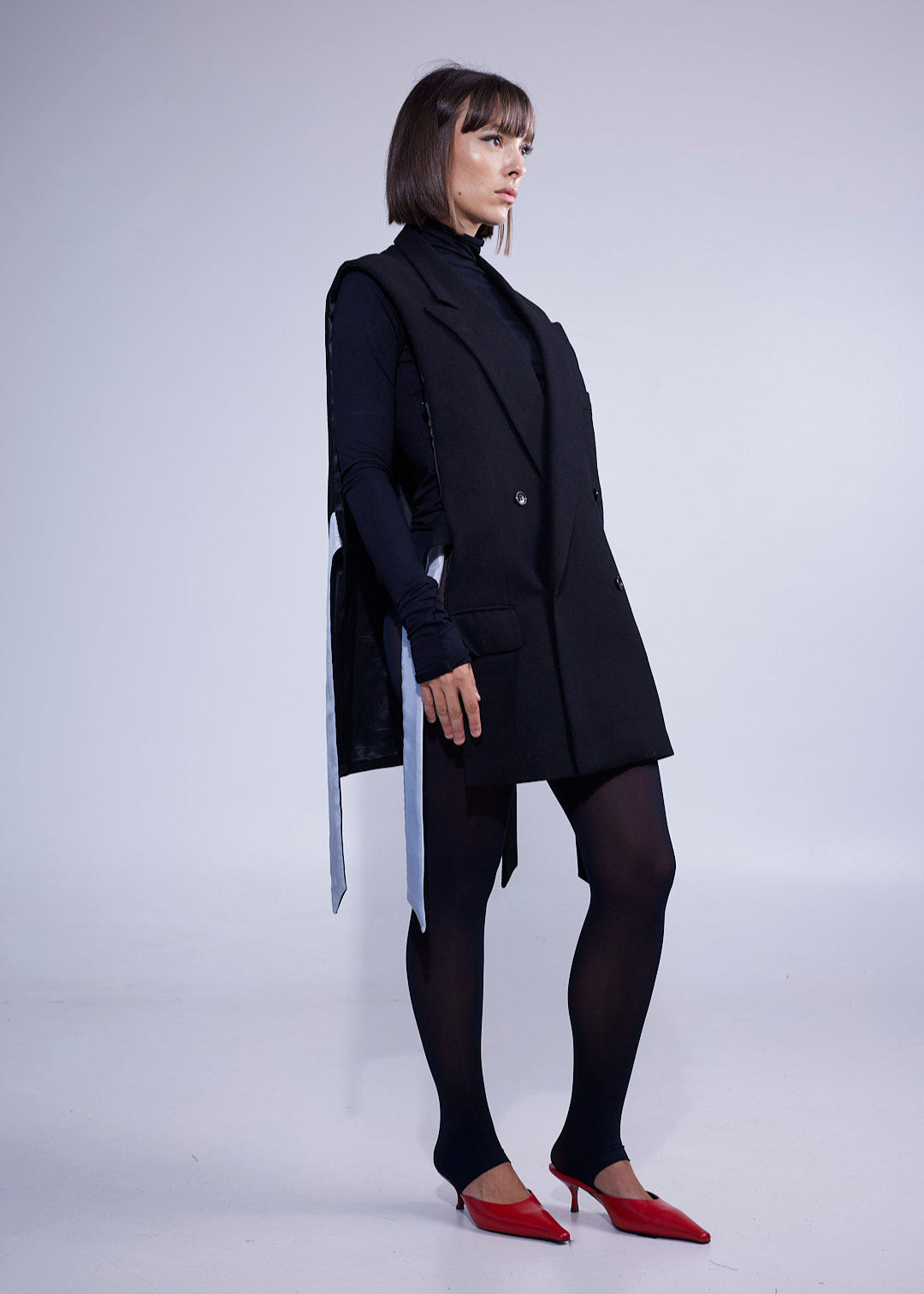 RE/Papa's Blazer à noeuds - n°55 lainage noir