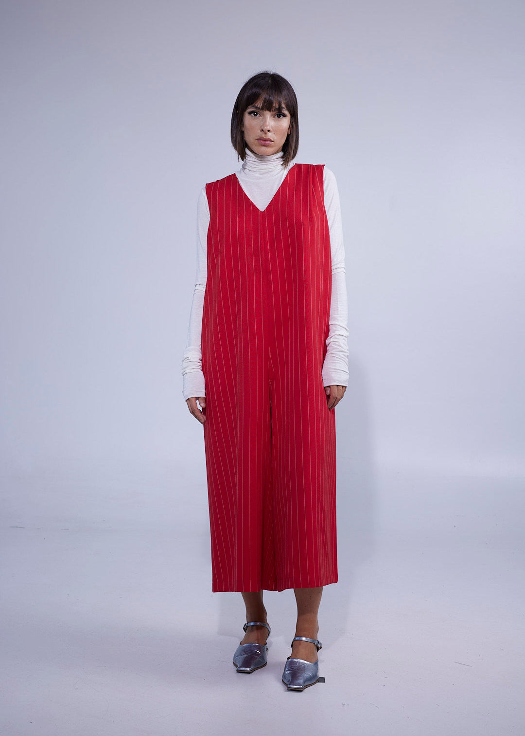 LABORATOIRE / Combinaison Fold - rayé rouge