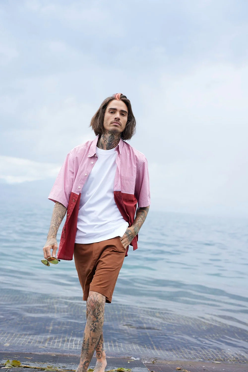 RE/Papa's shirt / Chemise manches courtes, n°44 triangle-pois