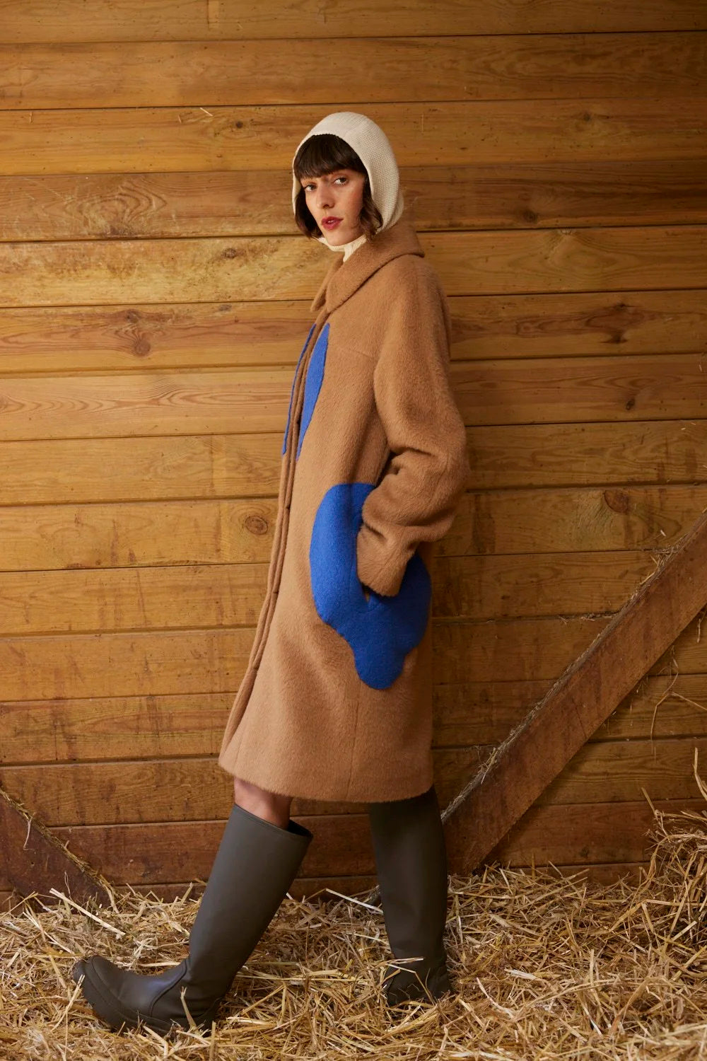RE/Jungle Folk / manteau CARI - camel+roi
