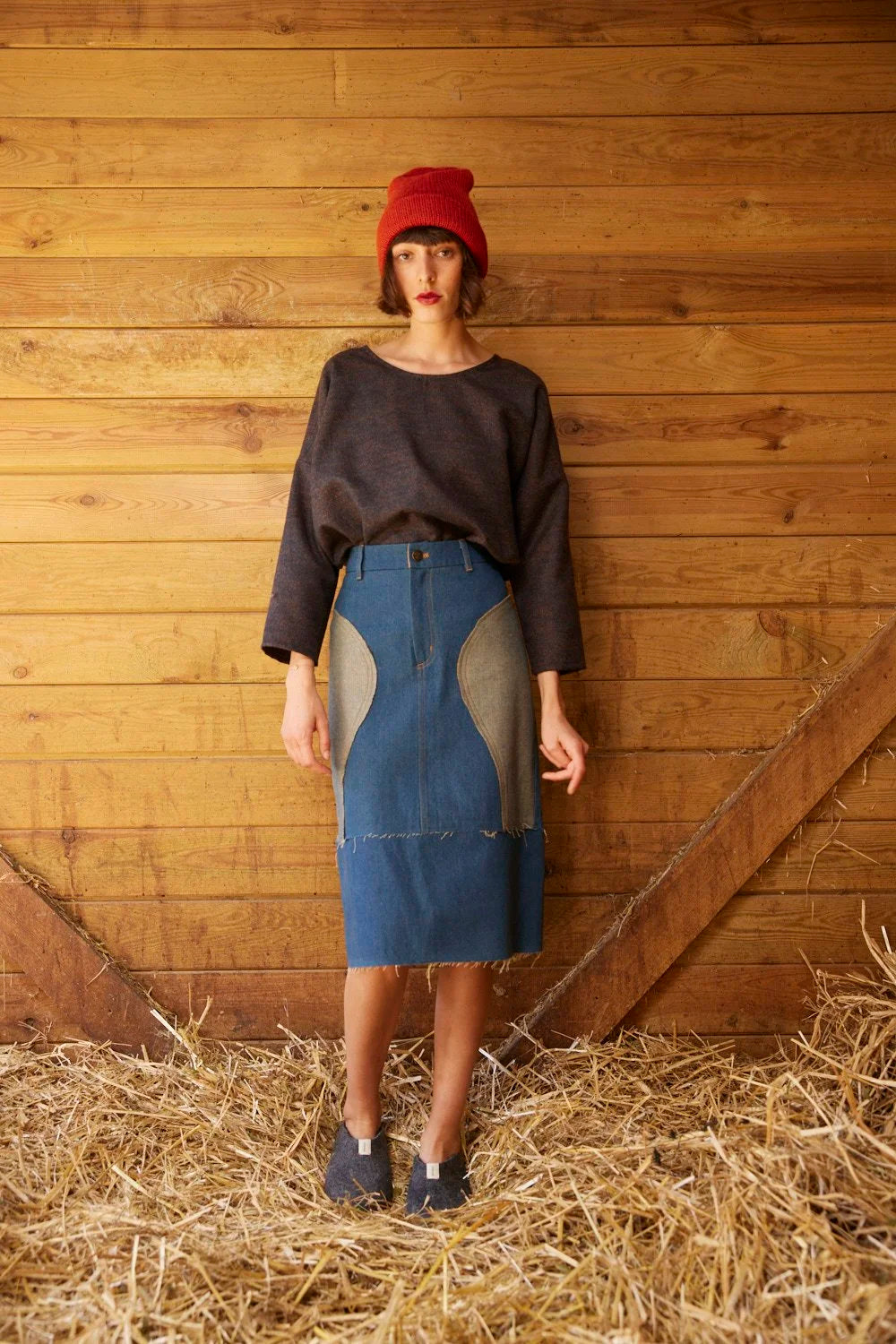 RE/LABO / Jupe RE/chanterelle, jeans bleu