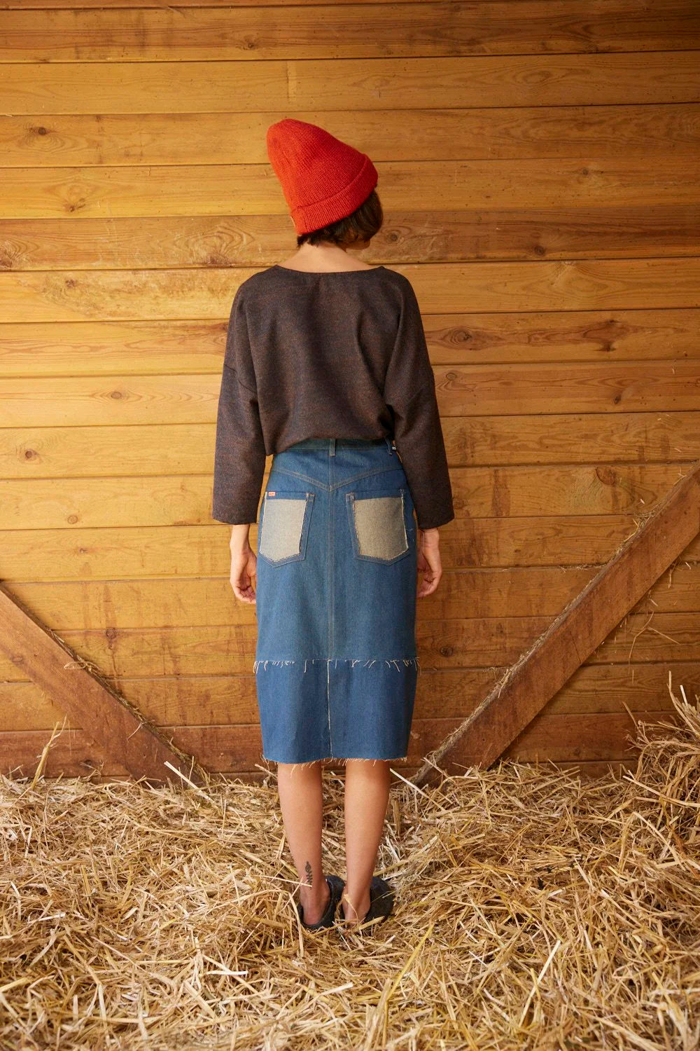 RE/LABO / Jupe RE/chanterelle, jeans bleu