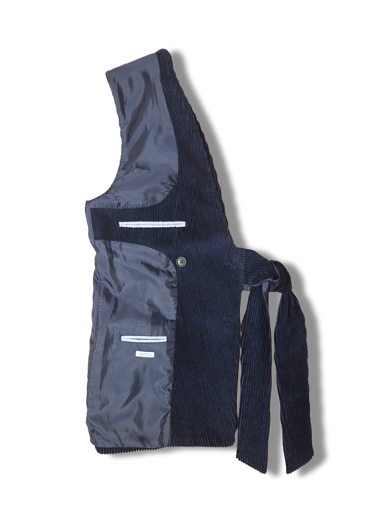 RE/Papa's Blazer demi - n°8 velours côtelé marine côté droit