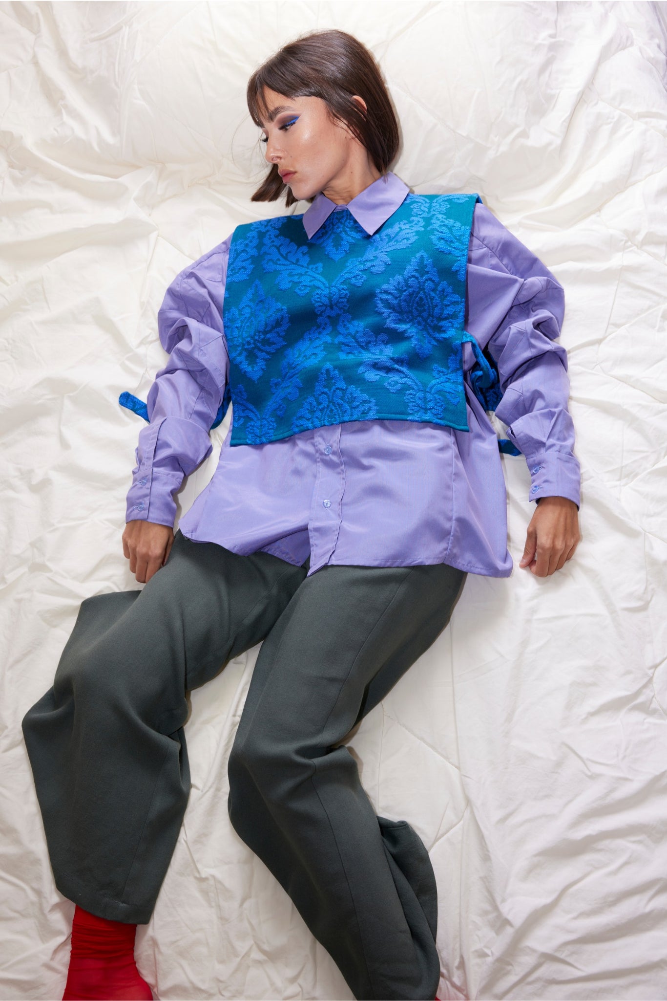 LABORATOIRE / Pantalons Flou - vert / bleu foncé / gris