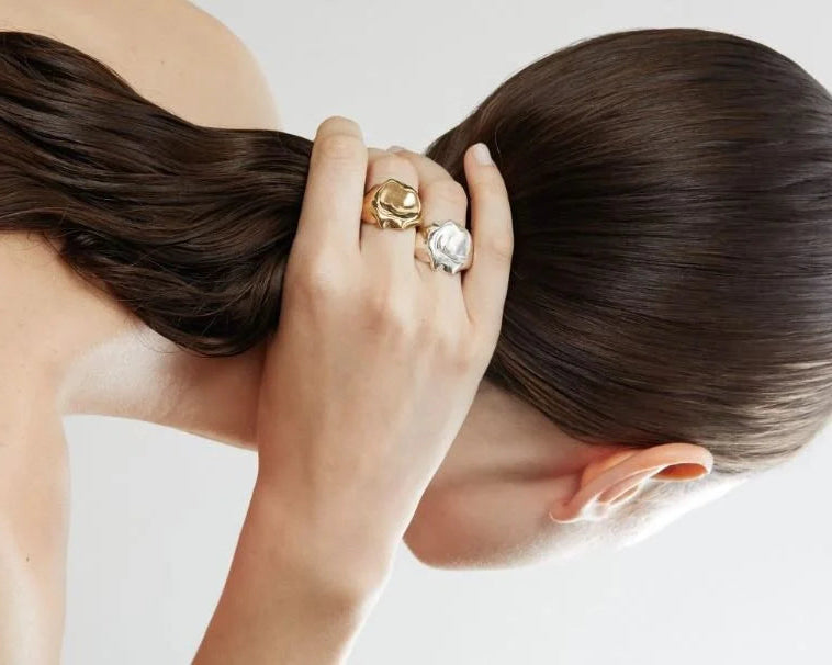 Laura Micheli Jewelry / bague PUFF, argent plaqué or