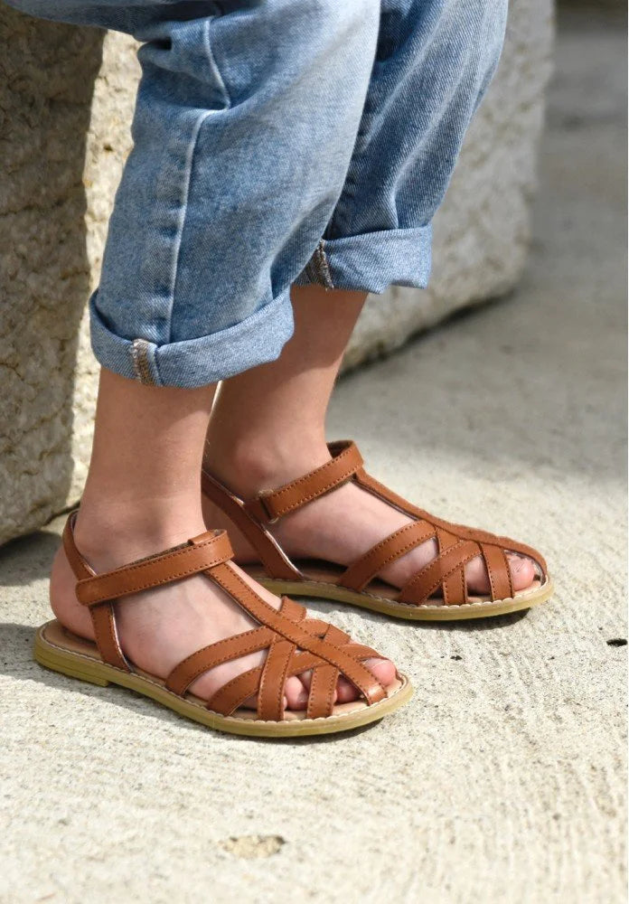 BENJIE / Sandales Verzasca velcro - cognac