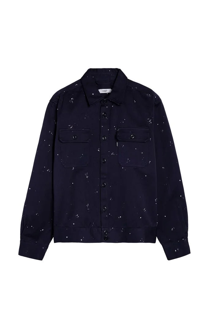 CREST / Trucker jacket, drill dripping
