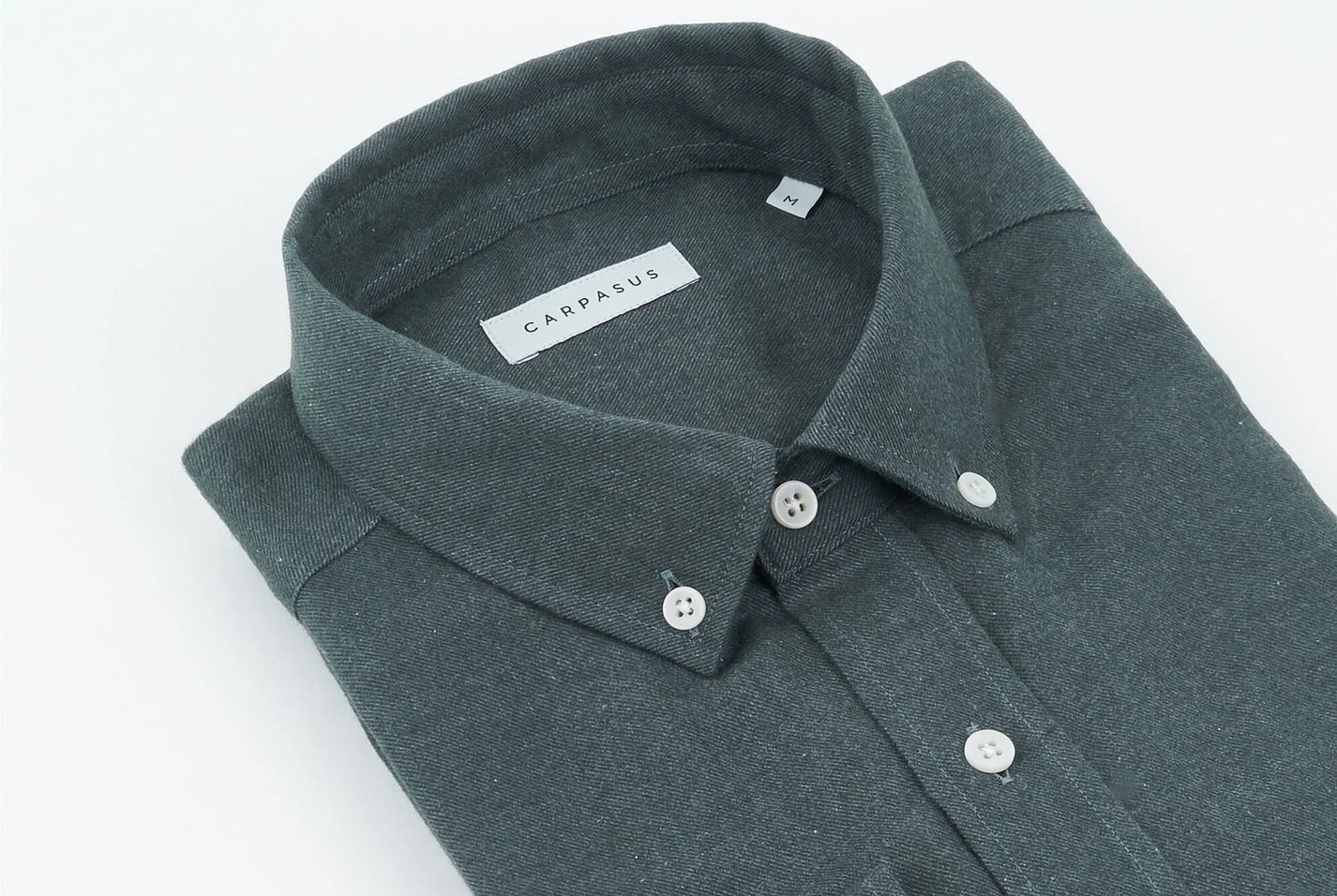 CARPASUS / Chemise flanelle "Populus" - vert mousse