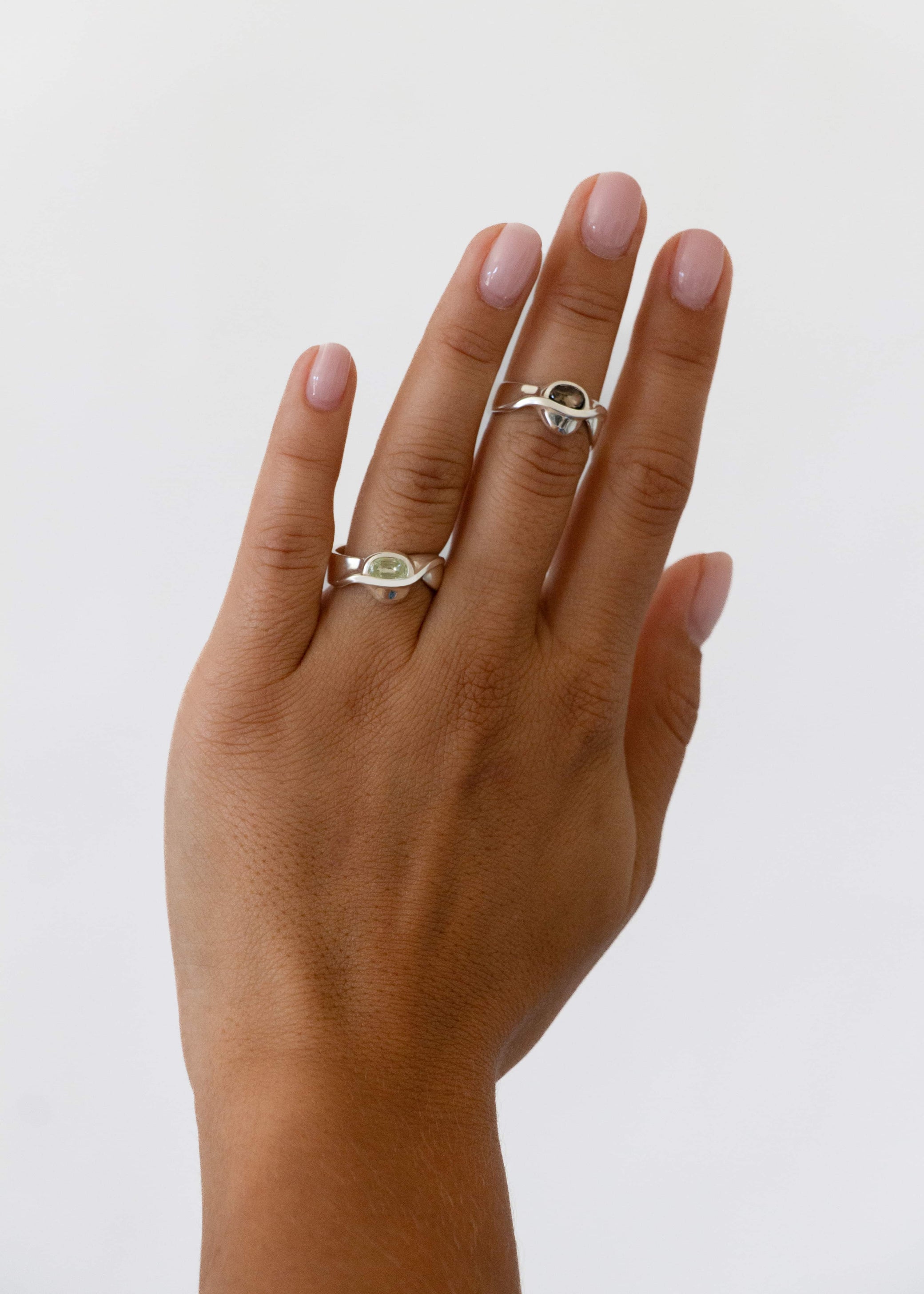 Emilie Gouëzec / bague SEMPRA - argent/marron