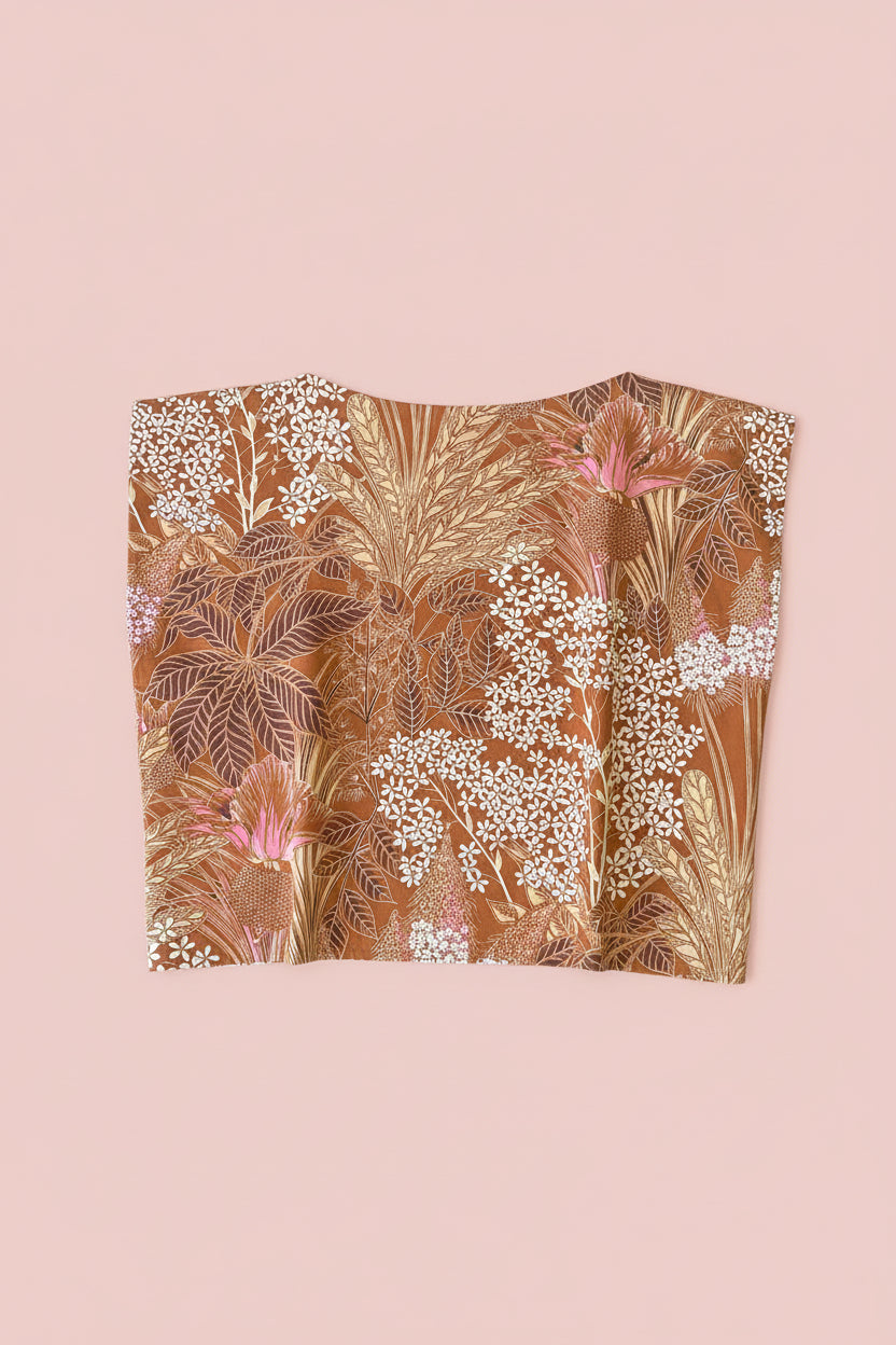 RE/Maison / Top Taie - fleuri rouille