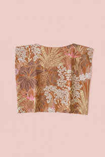 RE/Maison / Top Taie - fleuri rouille