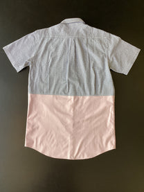 RE/Papa's shirt / Robe N°54, carreaux bleu/rose pastel