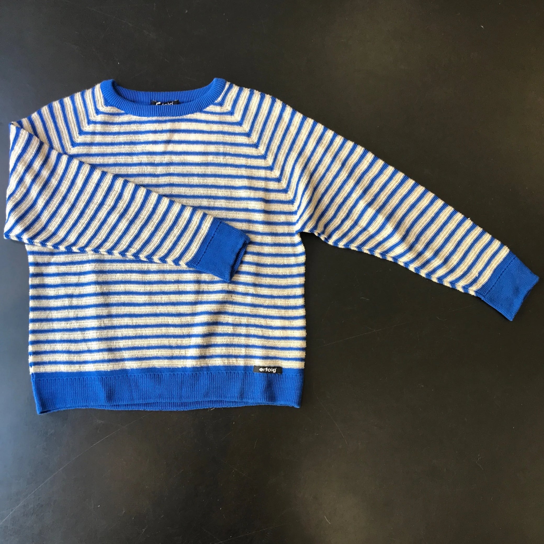 ERFOLG F / Pull Halb &amp; Halb - noir ou bleu ligné